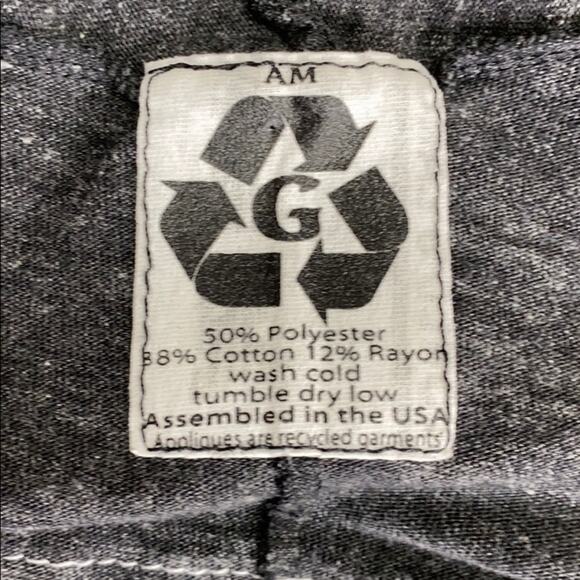 AM G Recycle Love Applique Open Cardigan Medium - Picture 7 of 8